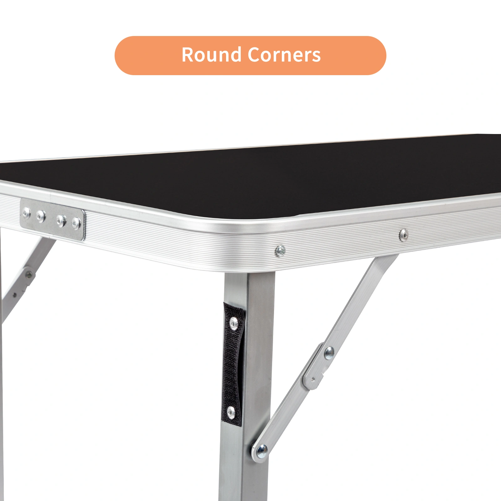 Portable Folding Bar Table with Shelf & Storage Bag, Black Tradeshow Podium Table with Skirt for Indoor Outdoor Parties Exhibitions Picnics view 8