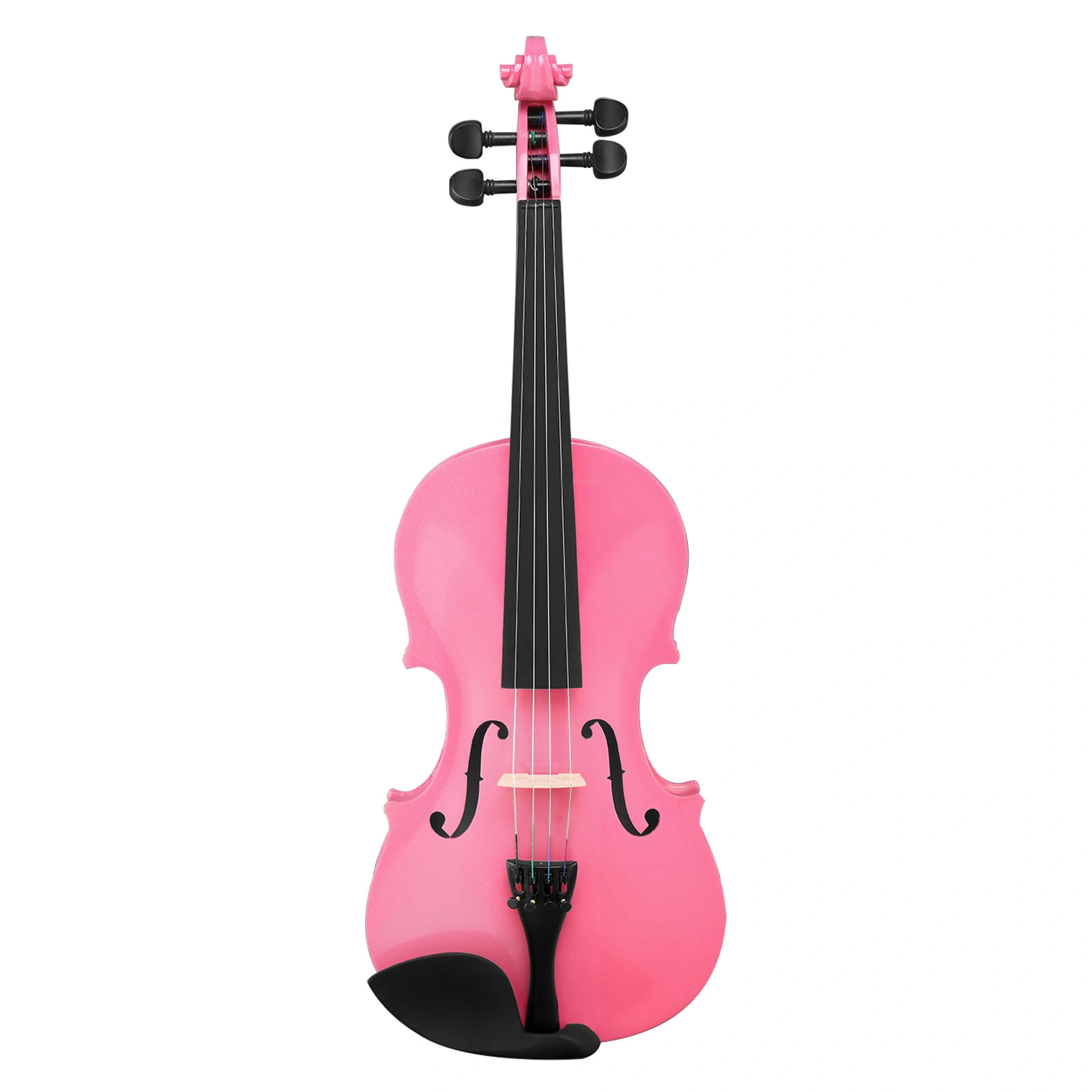 1/2 Size Acoustic Violin Case Bundle with Bow & Rosin, Pink Hard Shell Travel Violin Case
