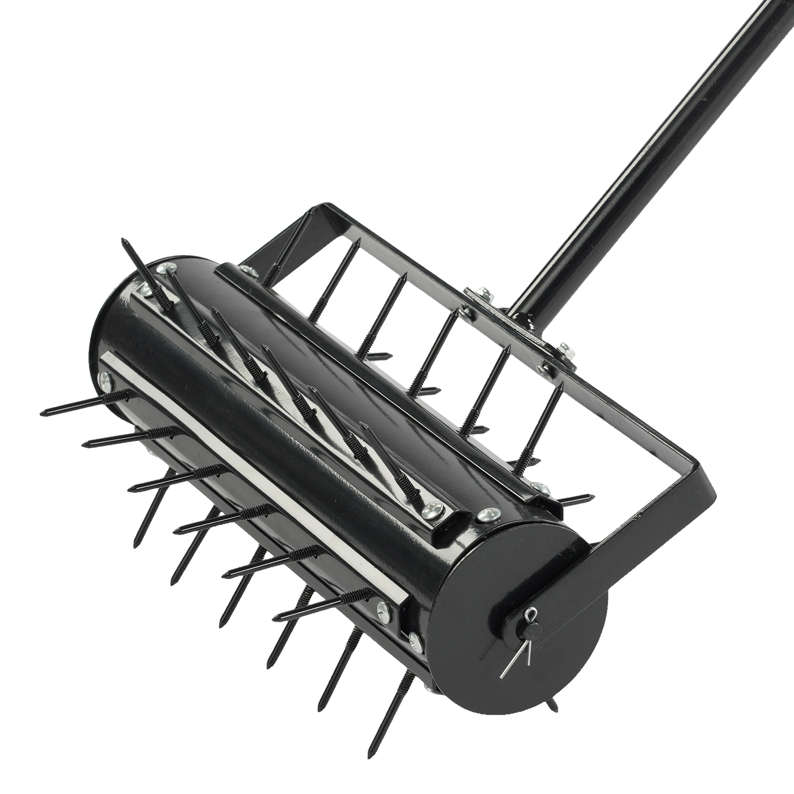 17-Inch Manual Lawn Aerator Tool, T-Handle Rolling Aerator Spike Tool, Heavy Duty Garden Aeration Tool for Grass, Yard & Soil Health, Black view 15
