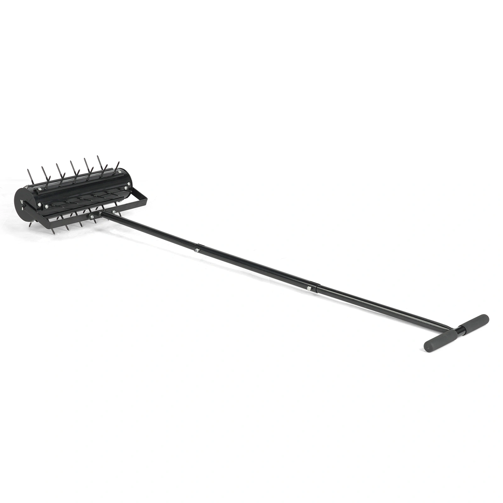 17-Inch Manual Lawn Aerator Tool, T-Handle Rolling Aerator Spike Tool, Heavy Duty Garden Aeration Tool for Grass, Yard & Soil Health, Black view 19