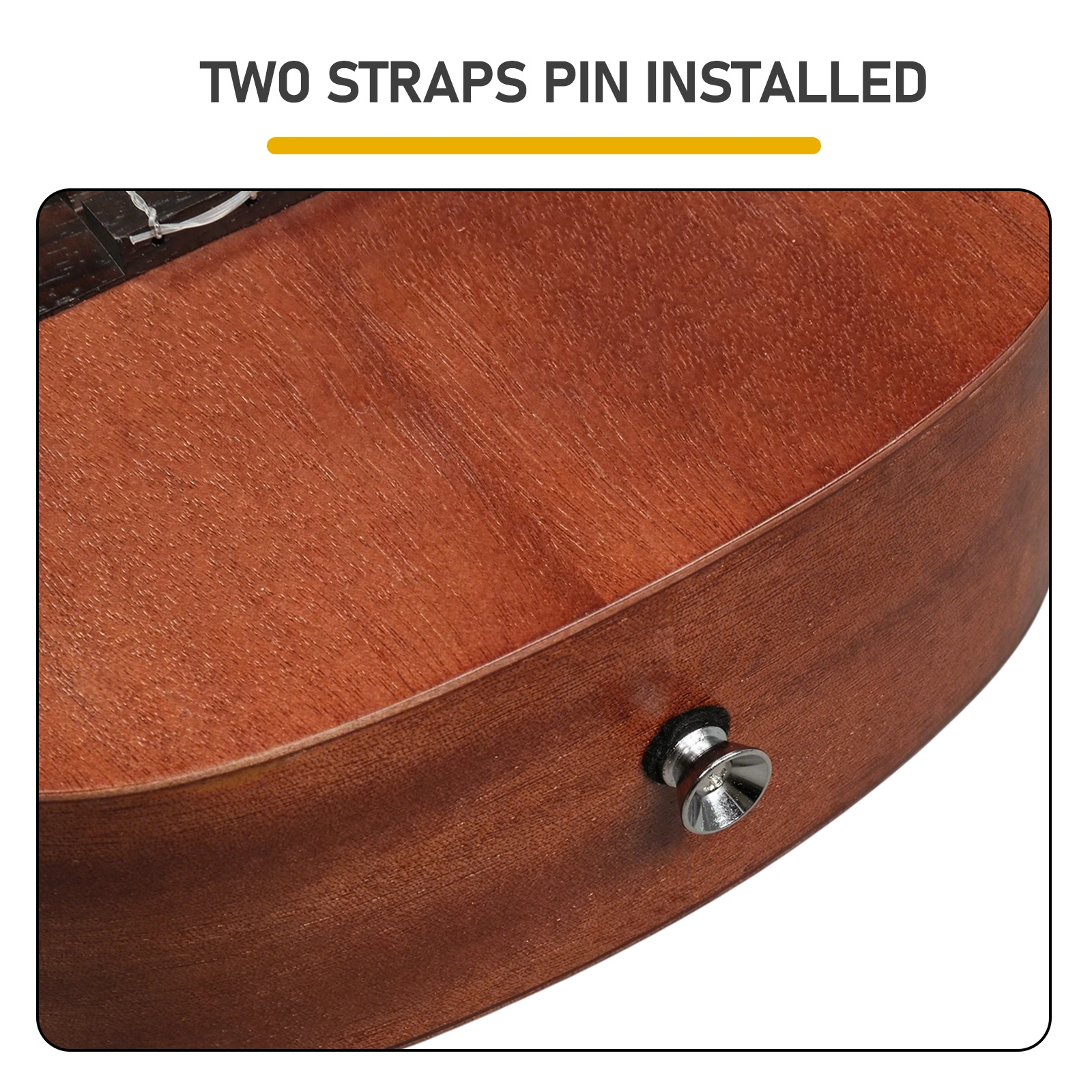 21 Inch Mahogany Ukulele for Beginners, Rosewood Fingerboard, Complete Starter Kit with Cotton Bag Capo Strap Picks Tuner view 5