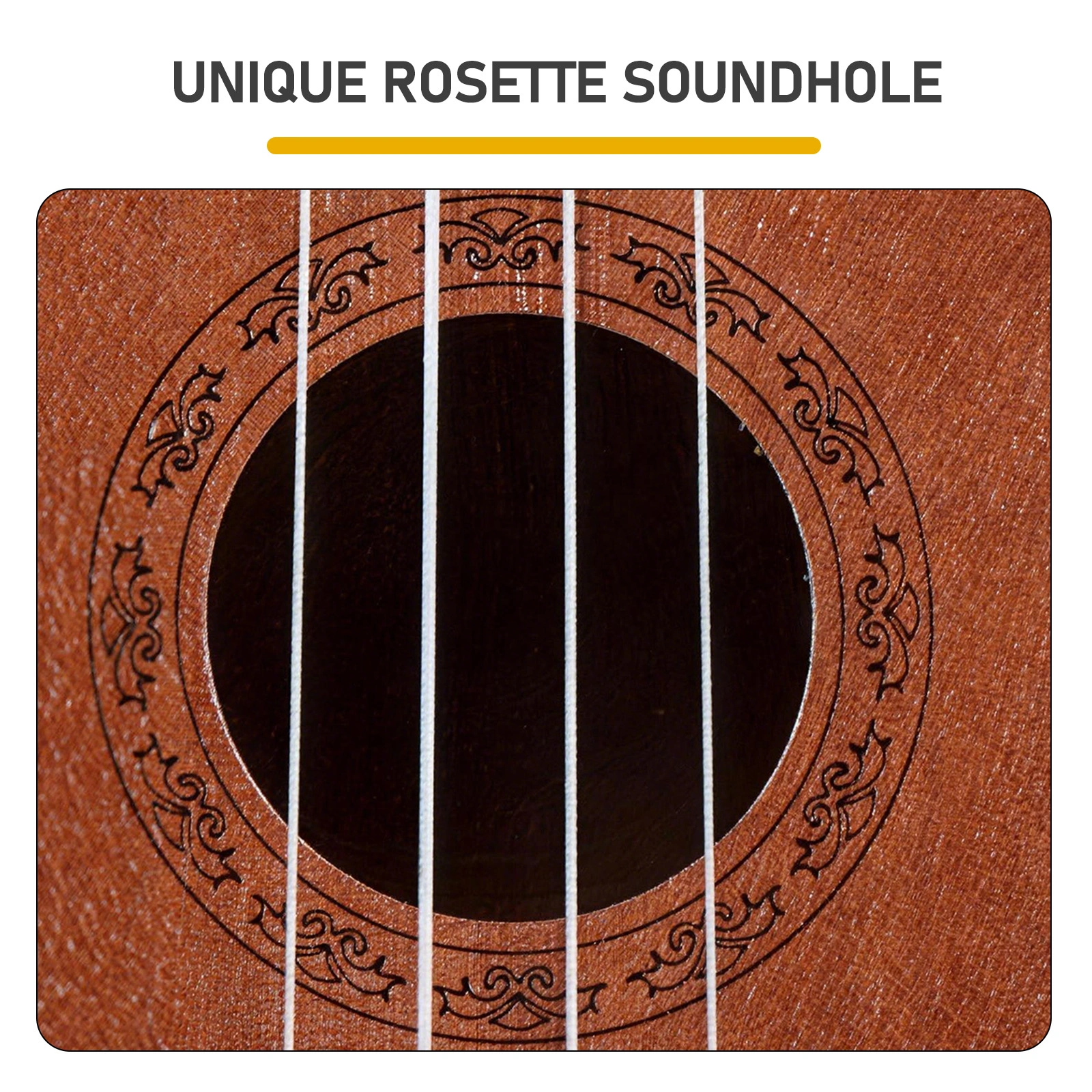21 Inch Mahogany Ukulele for Beginners, Rosewood Fingerboard, Complete Starter Kit with Cotton Bag Capo Strap Picks Tuner view 6