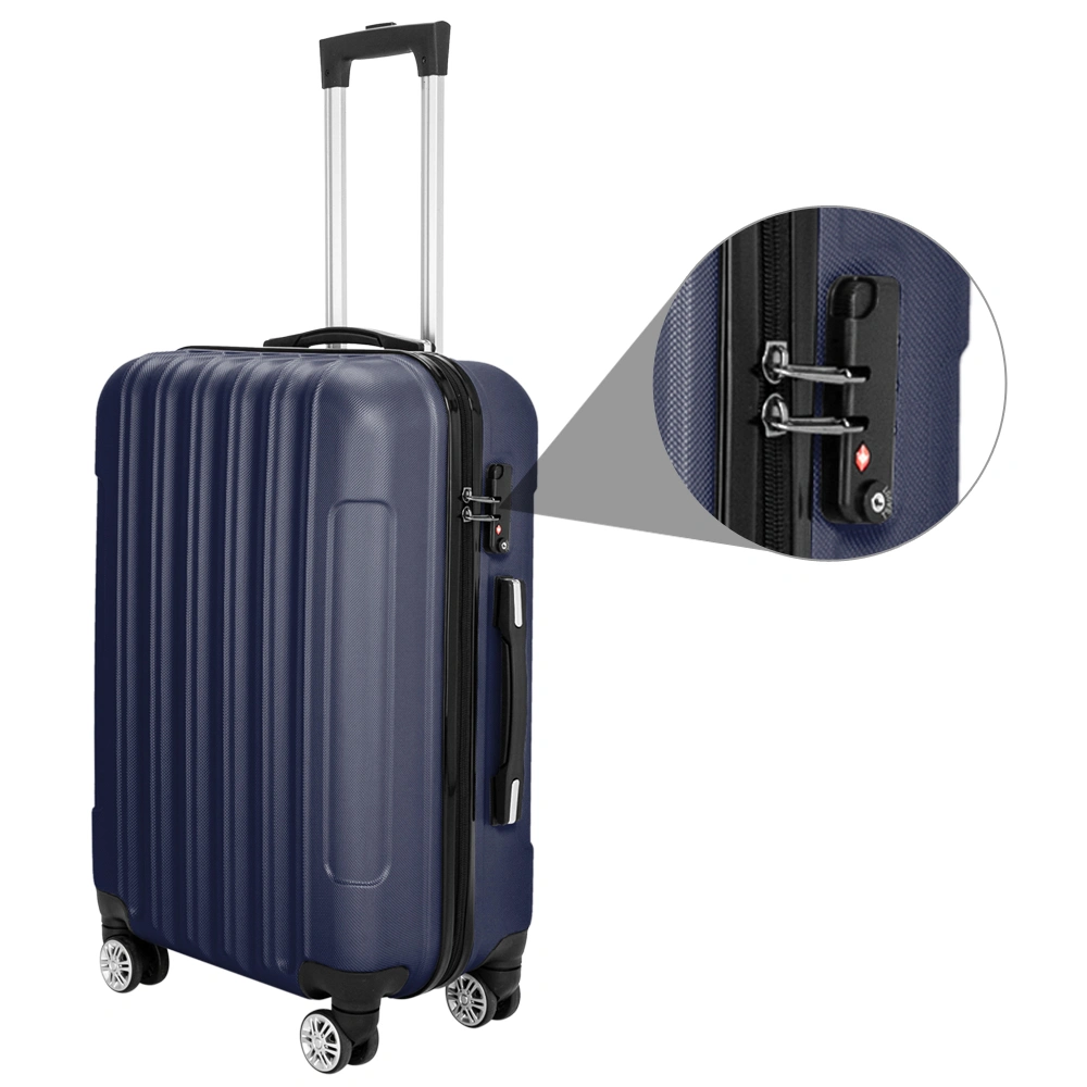 Large Capacity 3-in-1 Travel Luggage Set, Multifunctional Suitcase Storage for Airplane Cabin, Navy Blue view 7