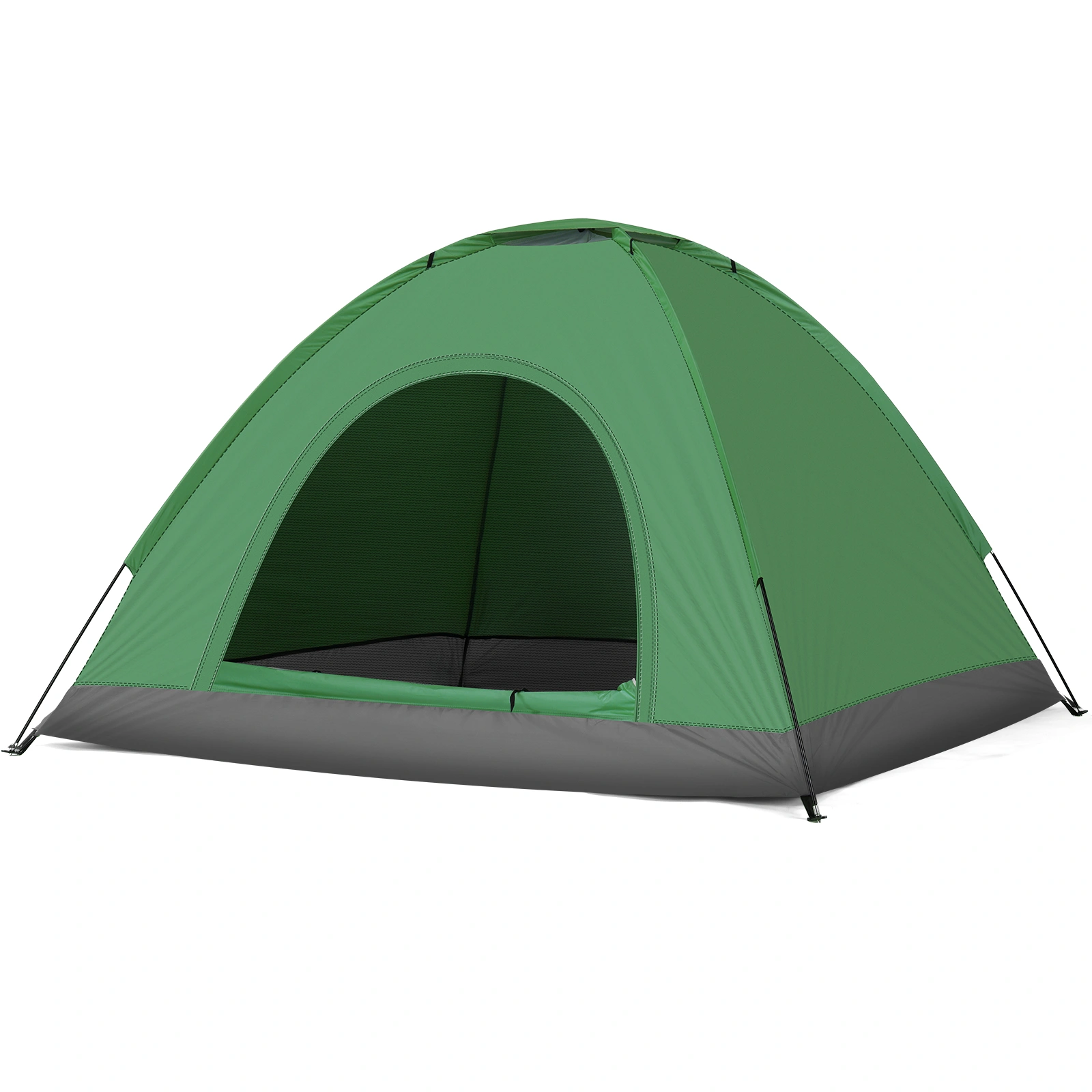 3-4 Person Camping Dome Tent, Army Green Waterproof Family Outdoor Tent, Easy Setup for Hiking Backpacking