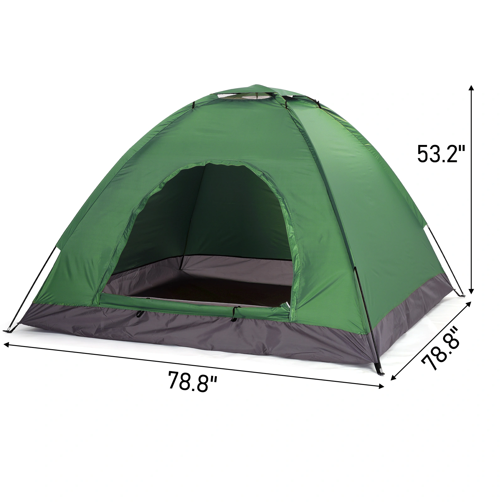 3-4 Person Camping Dome Tent, Army Green Waterproof Family Outdoor Tent, Easy Setup for Hiking Backpacking view 12