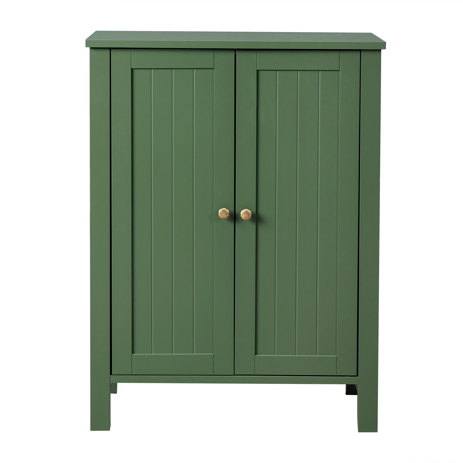 60cm Bathroom Vanity Forest Green MDF Vertical Stripes Double Door 60x30x80cm view 15
