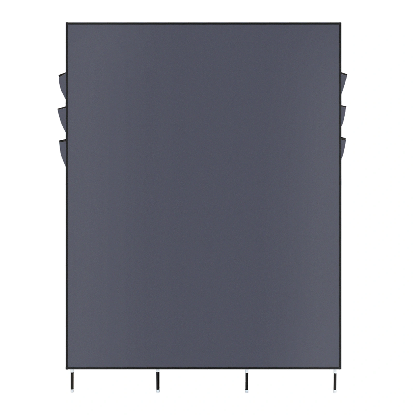 69 Inch High Leg Non-Woven Fabric Wardrobe Closet Cabinet Organizer Gray view 20