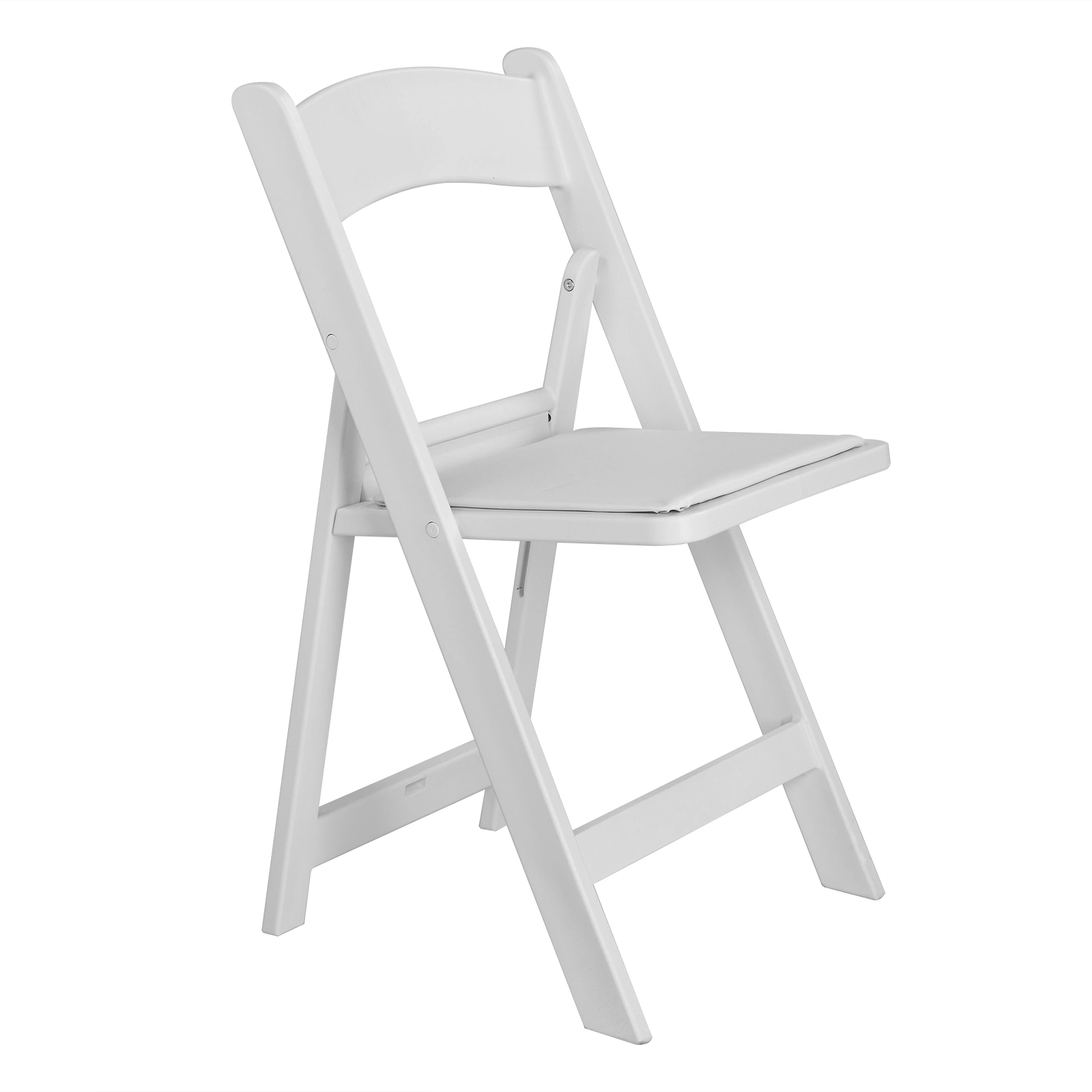 4 Pack White Folding Chairs with Padded Seat, Resin Stackable Event Chairs Indoor Outdoor for Home Party Picnic Wedding School view 11