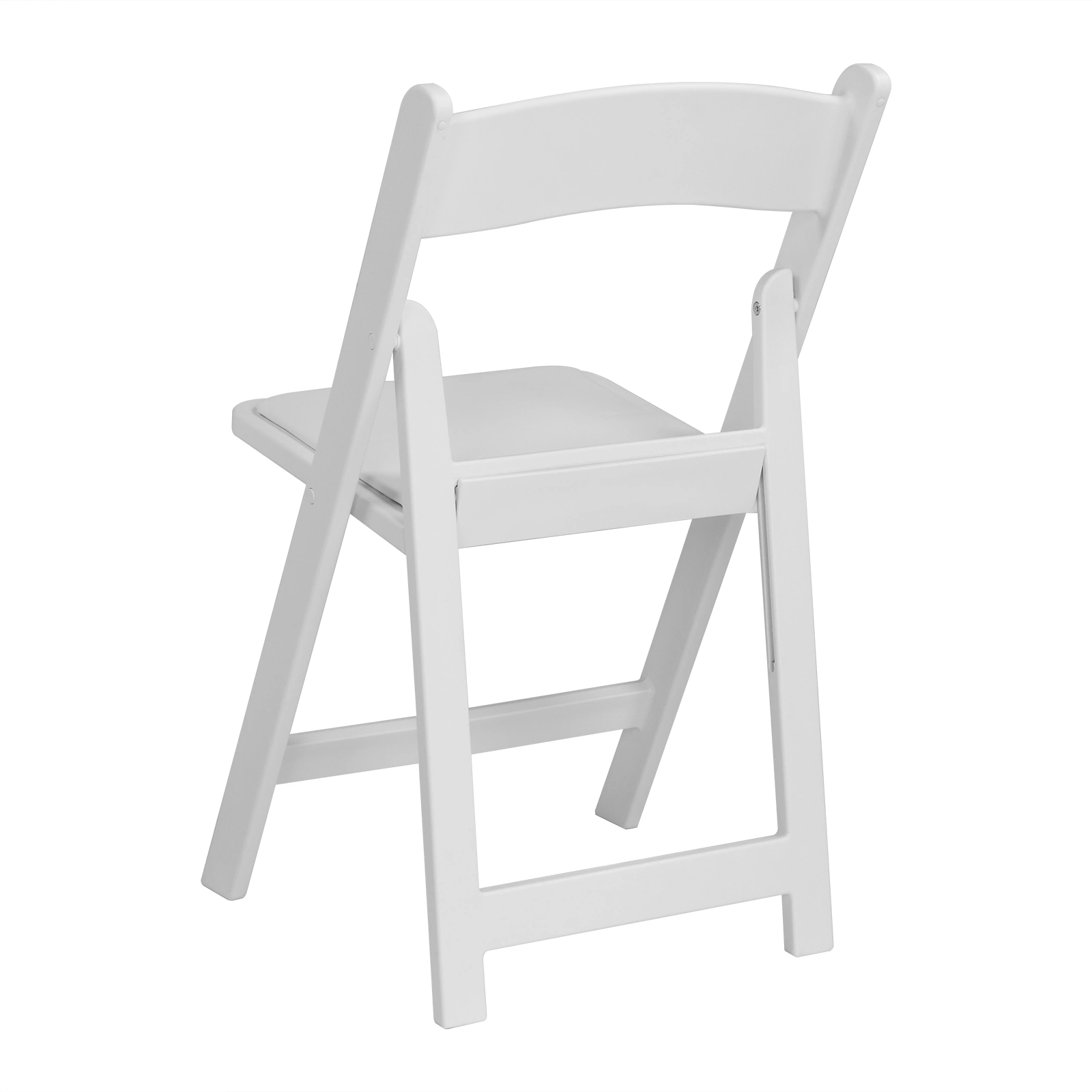 4 Pack White Folding Chairs with Padded Seat, Resin Stackable Event Chairs Indoor Outdoor for Home Party Picnic Wedding School view 13