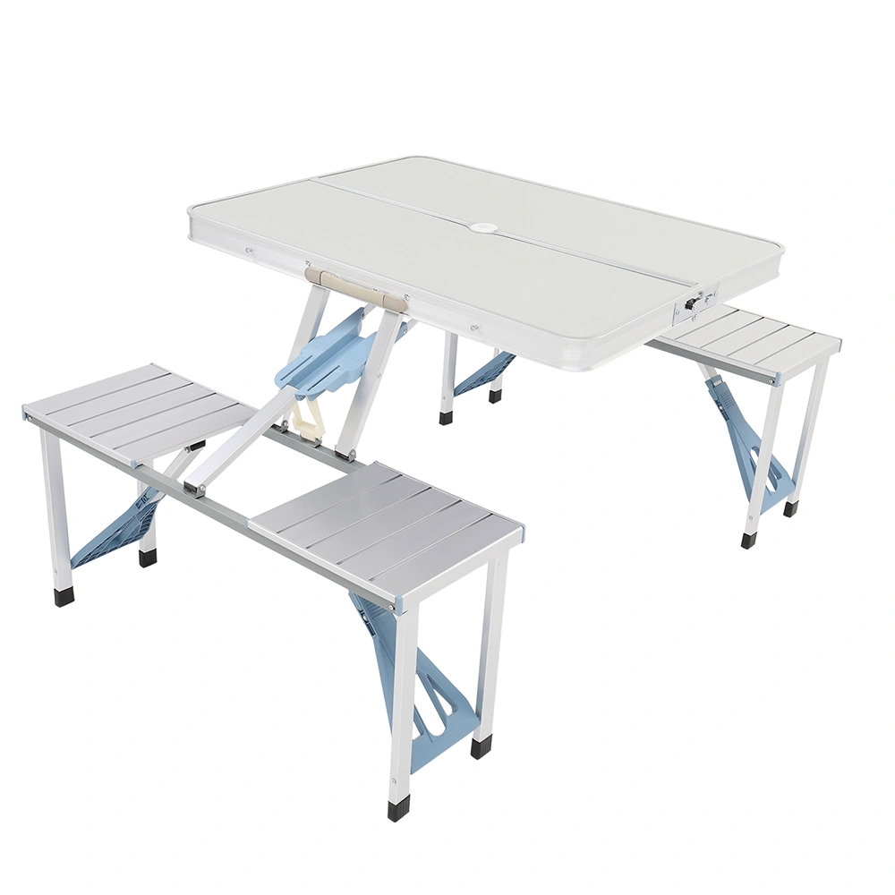 1 Piece Folding Table and Chair Set, Aluminum Alloy Portable Outdoor Seating view 3