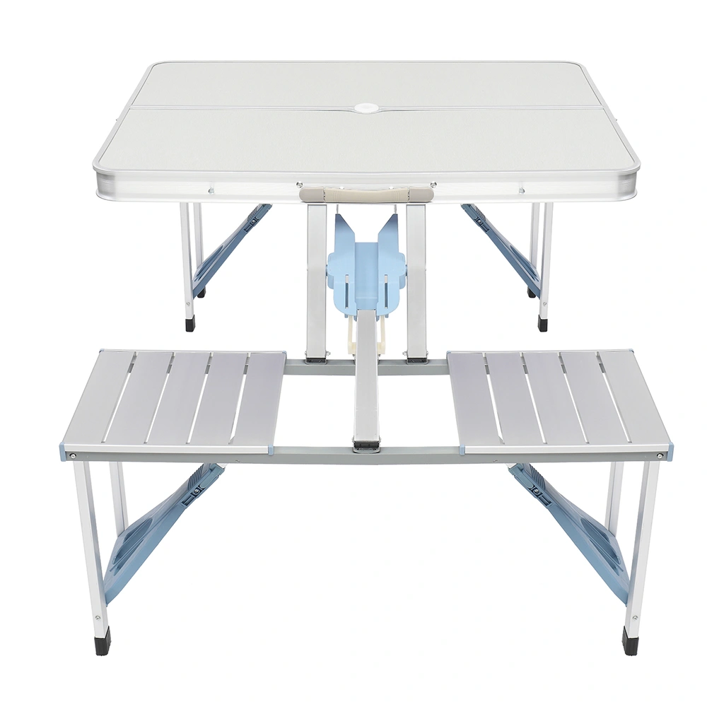 1 Piece Folding Table and Chair Set, Aluminum Alloy Portable Outdoor Seating view 4